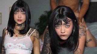 Brunette Mexican Goth Babe Gets Rough Sex Therapy