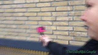 Amsterdam Ex-girlfriend’s First Cumwalk In Public