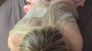 Amateur Blonde Caught Studying While He's At Work