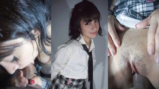 School Girl In Uniform Rides Cock Pov
