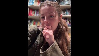 Public Masturbation Adventure In The Bookstore