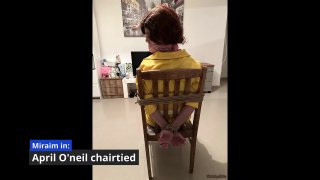 April O'neil Tied Up In Predicament Bondage