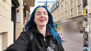 Berlin Surprise: Blue Hair Threesome Story
