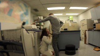 Secretary Caught In Exclusive Office Blowjob