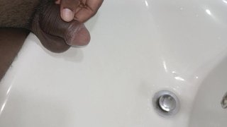 Amateur Asian Boy Peeing In The Bathroom