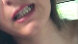 Latina Rides Her Toy In The Uber Backseat